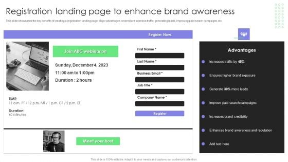 Comprehensive Guide For Launch Registration Landing Page To Enhance Brand Awareness Topics PDF Comprehensive Guide For Launch Registration Landing Page To Enhance Brand Awareness Topics PDF