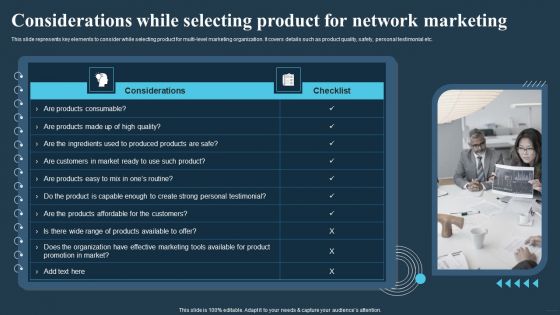 Comprehensive Guide For Multi Level Considerations While Selecting Product For Network Background PDF