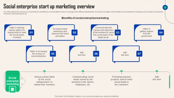 Comprehensive Guide For Social Business Startup Social Enterprise Start Up Marketing Template PDF