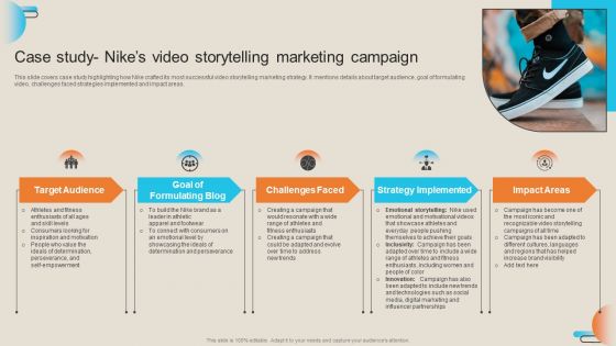 Comprehensive Guide For Storytelling Promotion Case Study Nikes Video Storytelling Marketing Campaign Structure PDF