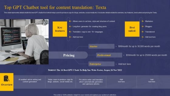 Comprehensive Guide On AI Chat Assistant Top GPT Chatbot Tool For Content Translation Texta Download PDF