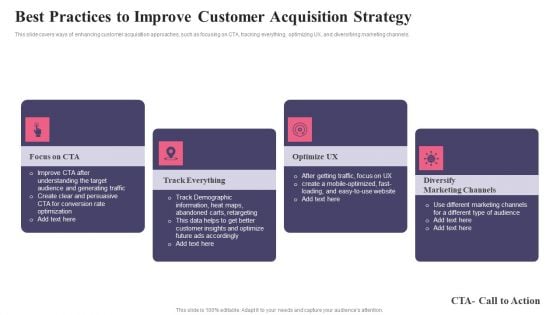 Comprehensive Guide To Acquire Customers Best Practices To Improve Customer Acquisition Mockup PDF