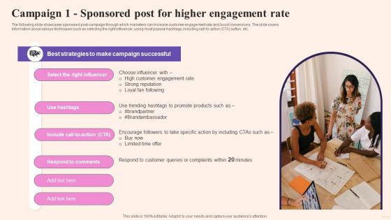 Comprehensive Guide To Build Marketing Campaign 1 Sponsored Post For Higher Engagement Rate Graphics PDF