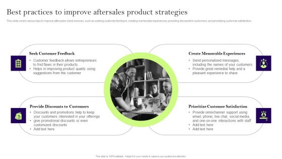 Comprehensive Guide To Develop A Strategic Product Strategy Best Practices Improve Aftersales Summary PDF