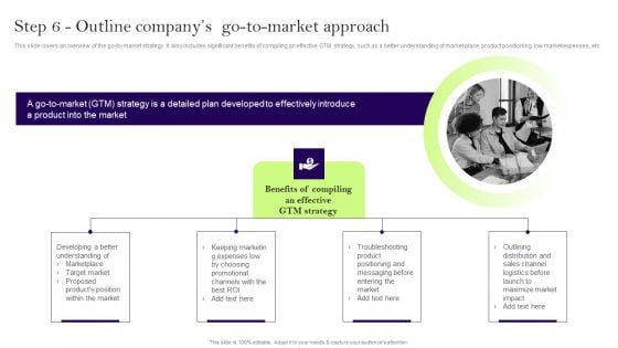 Comprehensive Guide To Develop A Strategic Product Strategy Step 6 Outline Companys Go To Market Approach Topics PDF