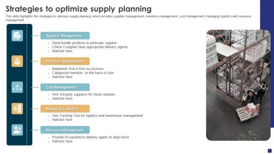 Comprehensive Guide To Ecommerce Strategies To Optimize Supply Planning Clipart PDF