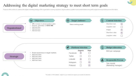 Comprehensive Guide To Enhance Addressing The Digital Marketing Strategy To Meet Microsoft PDF