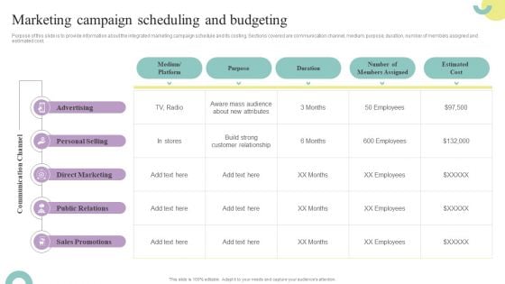Comprehensive Guide To Enhance Marketing Campaign Scheduling And Budgeting Professional PDF Comprehensive Guide To Enhance Marketing Campaign Scheduling And Budgeting Professional PDF