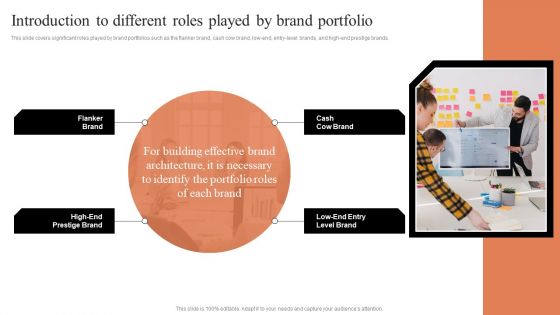 Comprehensive Guide To Manage Brand Portfolio Introduction To Different Roles Played By Brand Portfolio Template PDF