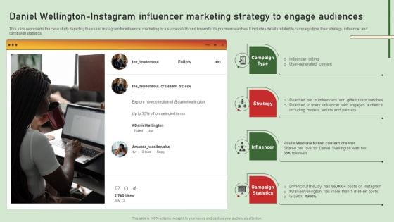 Comprehensive Influencer Promotional Guide To Improve Brand Reputation Daniel Wellington Instagram Influencer Graphics PDF