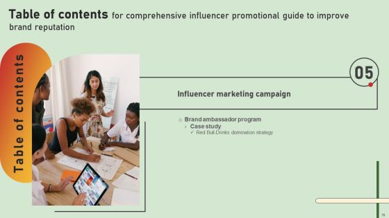 Comprehensive Influencer Promotional Guide To Improve Brand Reputation Ppt PowerPoint Presentation Complete Deck With Slides Slide76