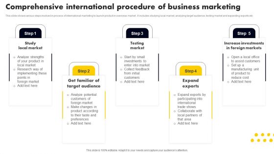 Comprehensive International Procedure Of Business Marketing Portrait PDF Comprehensive International Procedure Of Business Marketing Portrait PDF