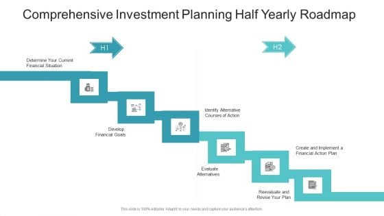 Comprehensive Investment Planning Half Yearly Roadmap Mockup