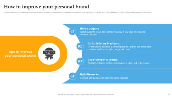 Comprehensive Personal Brand Building Guide For Social Media Influencers Ppt PowerPoint Presentation Complete Deck With Slides Slide41