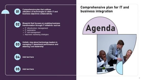 Comprehensive Plan For IT And Business Integration Ppt PowerPoint Presentation Complete Deck With Slides