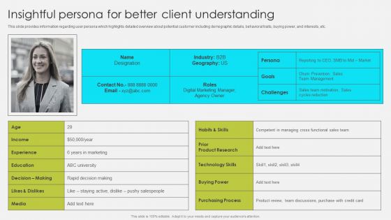 Comprehensive Promotion Guidelines To Administer Brand Insightful Persona For Better Client Understanding Template PDF Comprehensive Promotion Guidelines To Administer Brand Insightful Persona For Better Client Understanding Template PDF