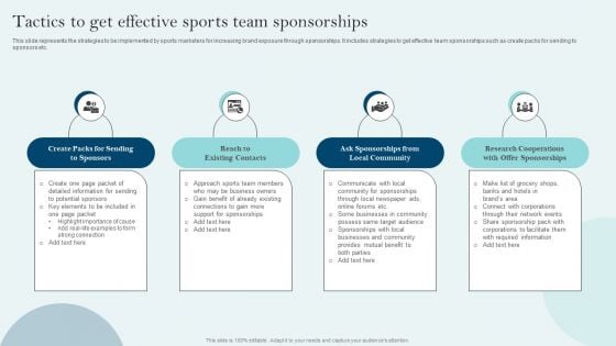 Comprehensive Sports Event Marketing Plan Tactics To Get Effective Sports Team Sponsorships Rules PDF