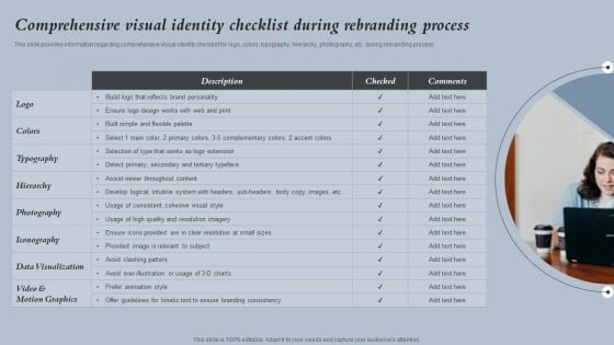 Comprehensive Visual Identity Checklist During Rebranding Process Strategies For Rebranding Without Losing Rules PDF