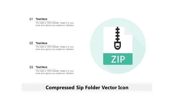 Compressed Sip Folder Vector Icon Ppt PowerPoint Presentation Inspiration Display PDF