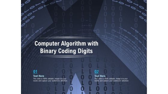 Computer Algorithm With Binary Coding Digits Ppt PowerPoint Presentation File Demonstration PDF