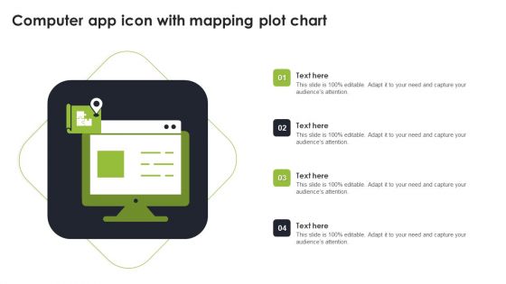 Computer App Icon With Mapping Plot Chart Icons PDF