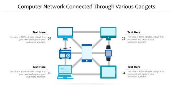 Computer Network Connected Through Various Gadgets Ppt PowerPoint Presentation File Designs PDF