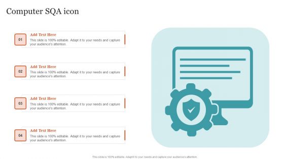 Computer SQA Icon Ppt PowerPoint Presentation Gallery Outline PDF