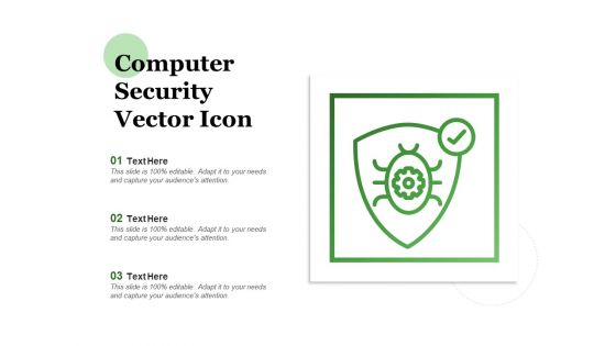 Computer Security Vector Icon Ppt PowerPoint Presentation File Outline PDF