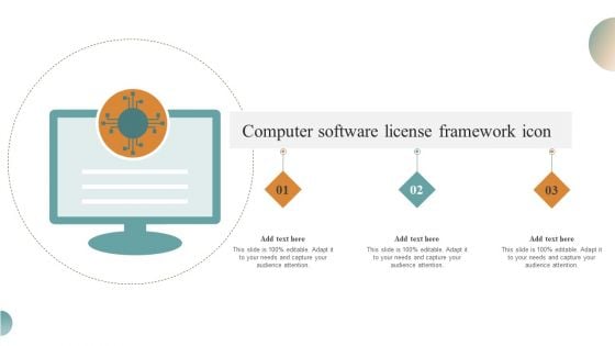 Computer Software License Framework Icon Clipart PDF