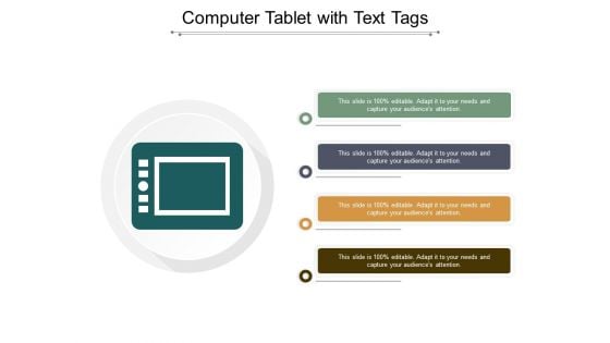 Computer Tablet With Text Tags Ppt PowerPoint Presentation Inspiration Icons