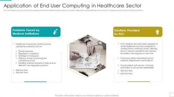 Computer Virtualization Application Of End User Computing In Healthcare Sector Diagrams PDF