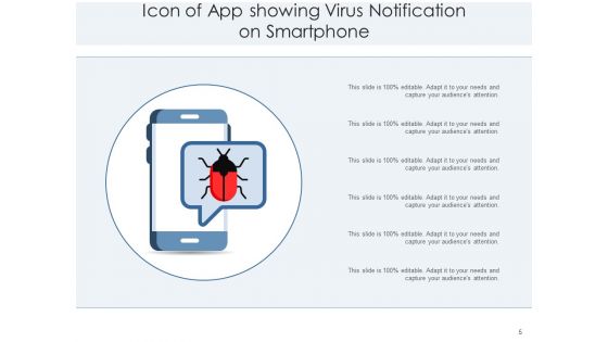 Computer Virus Icon Smartphone Threat Ppt PowerPoint Presentation Complete Deck