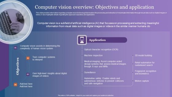 Computer Vision Overview Objectives And Application Rules PDF Computer Vision Overview Objectives And Application Rules PDF