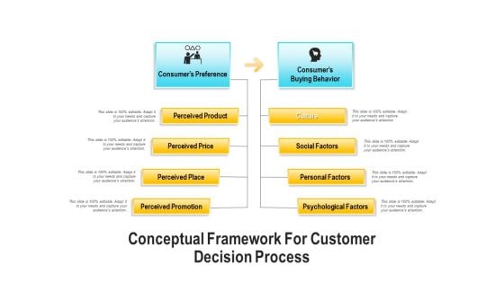 Conceptual Framework For Customer Decision Process Ppt PowerPoint Presentation Outline Brochure PDF