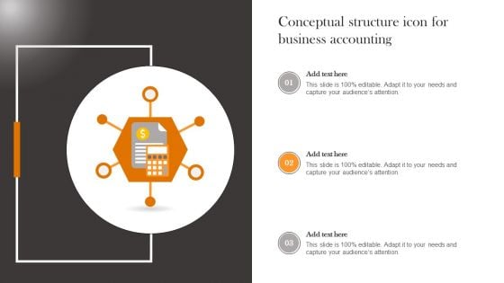 Conceptual Structure Icon For Business Accounting Background PDF