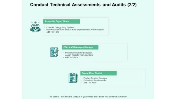 Conduct Technical Assessments And Audits Requirements Ppt PowerPoint Presentation Model Grid