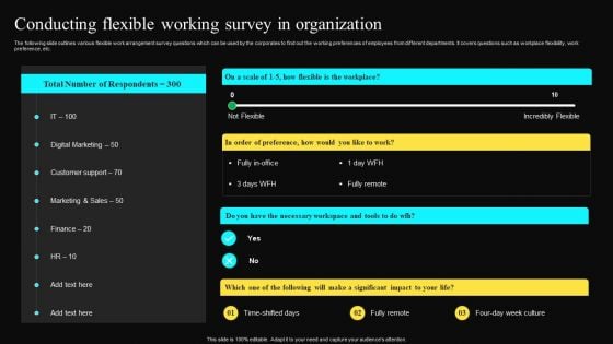 Conducting Flexible Working Survey In Organization Background PDF