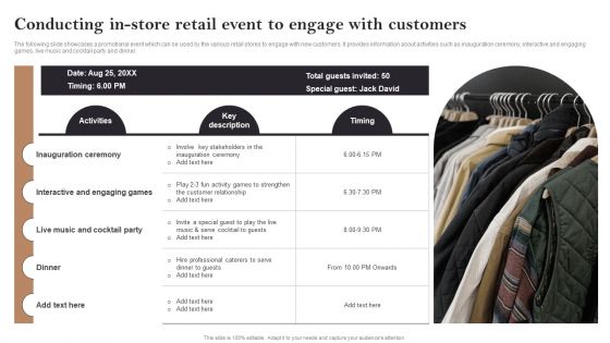 Conducting In Store Retail Event To Engage With Customers Opening Retail Store In Untapped Clipart PDF Conducting In Store Retail Event To Engage With Customers Opening Retail Store In Untapped Clipart PDF