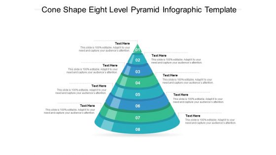 Cone Shape Eight Level Pyramid Infographic Template Ppt PowerPoint Presentation Files PDF