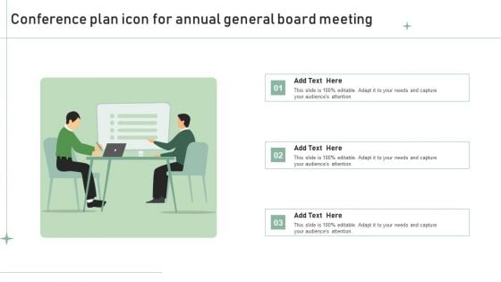 Conference Plan Icon For Annual General Board Meeting Ideas PDF