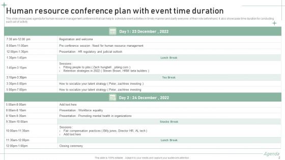 Conference Plan Ppt PowerPoint Presentation Complete With Slides