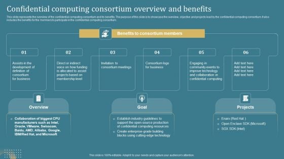 Confidential Computing System Technology Confidential Computing Consortium Overview Mockup PDF