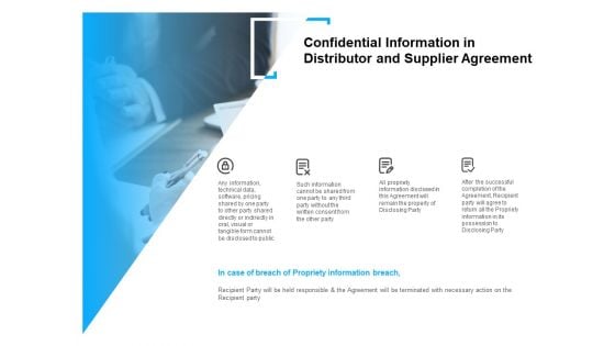 Confidential Information In Distributor And Supplier Agreement Ppt PowerPoint Presentation Summary Clipart Images