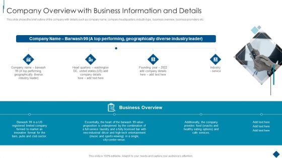 Confidential Information Memorandum Company Overview With Business Information And Details Guidelines PDF