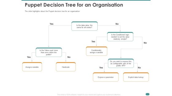 Configuration Management With Puppet Puppet Decision Tree For An Organisation Infographics PDF