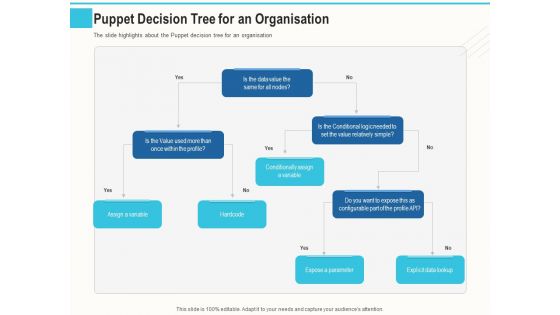 Configuration Management With Puppet Puppet Decision Tree For An Organisation Ppt Portfolio Topics PDF