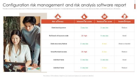 Configuration Risk Management And Risk Analysis Software Report Download PDF