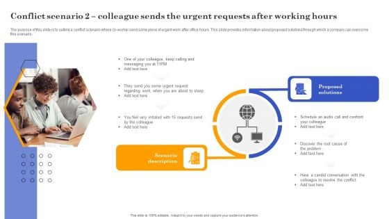 Conflict Resolution Method Conflict Scenario 2 Colleague Sends The Urgent Requests After Structure PDF