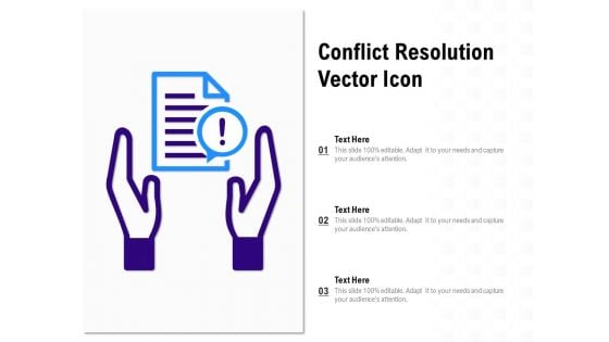 Conflict Resolution Vector Icon Ppt PowerPoint Presentation Outline Outfit