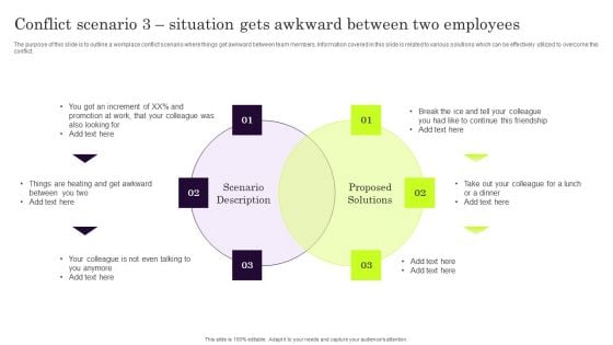 Conflict Scenario 3 Situation Gets Awkward Between Two Employees Elements PDF